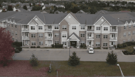 Modern senior living apartment complex in Hudson, Wisconsin offering comfortable, accessible, and community-focused housing options for seniors.