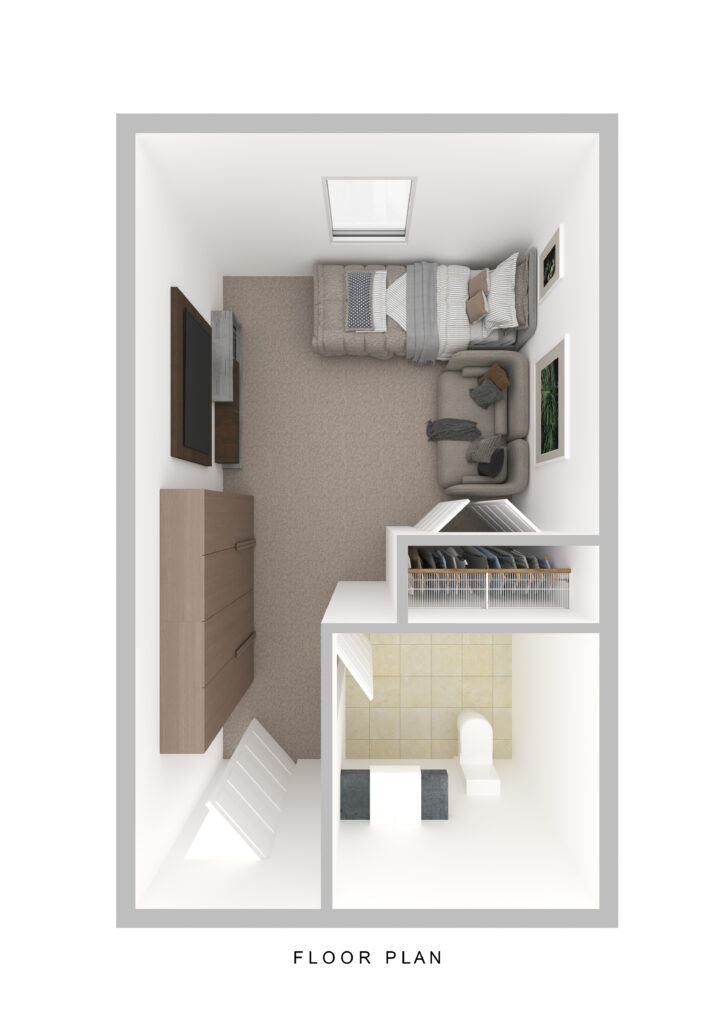Cozy senior apartment floor plan at Vista Prairie at Brentwood in Rice Lake, WI, featuring comfortable living space, modern furnishings, and accessible design for senior independent living.